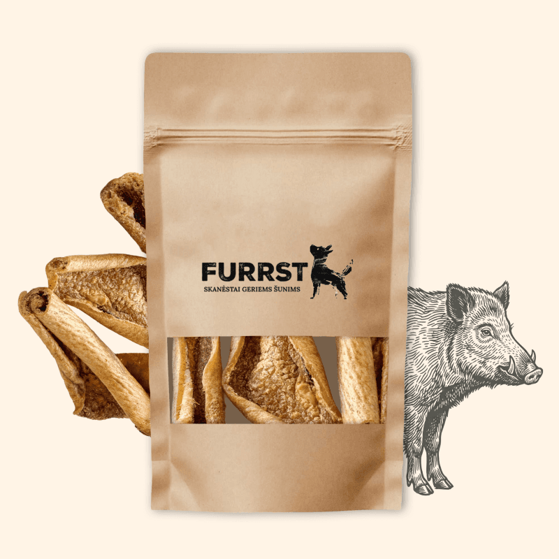 FURRST šerno oda šunims – tvirtas natūralus kramtalas, 100g