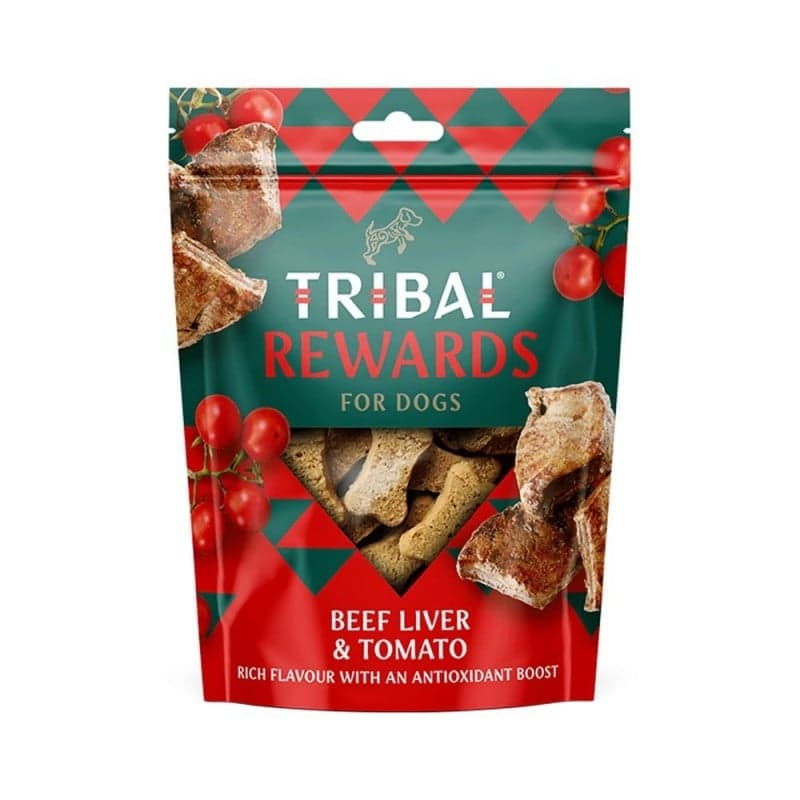 Sausainiai šunims su jautiena ir pomidorais – Beef & Tomato, 125 g – Tribal Rewards