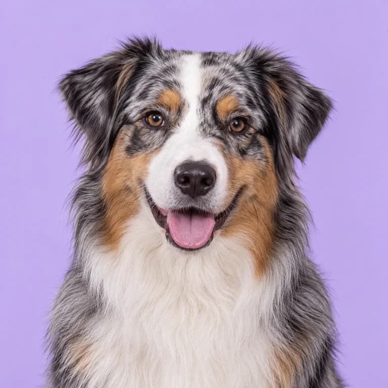 Australian Shepherd, original AI-generated breed illustration