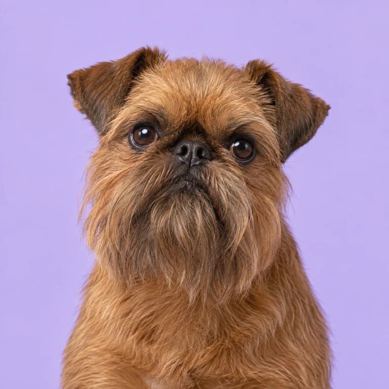 Brussels Griffon, original AI-generated breed illustration