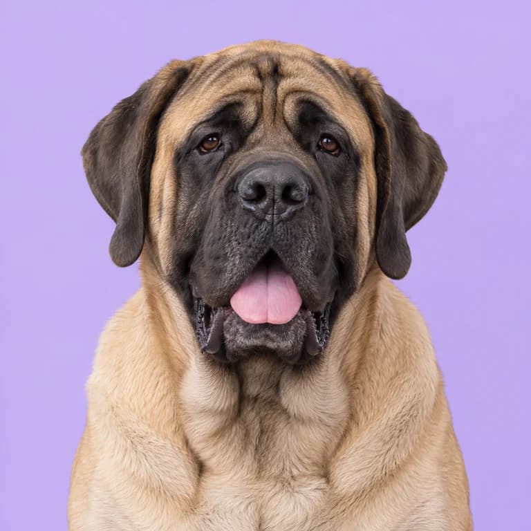 English Mastiff, original AI-generated breed illustration