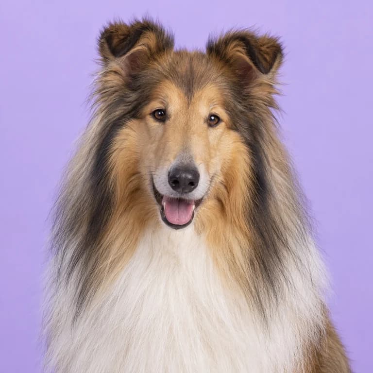 Rough Collie, original AI-generated breed illustration