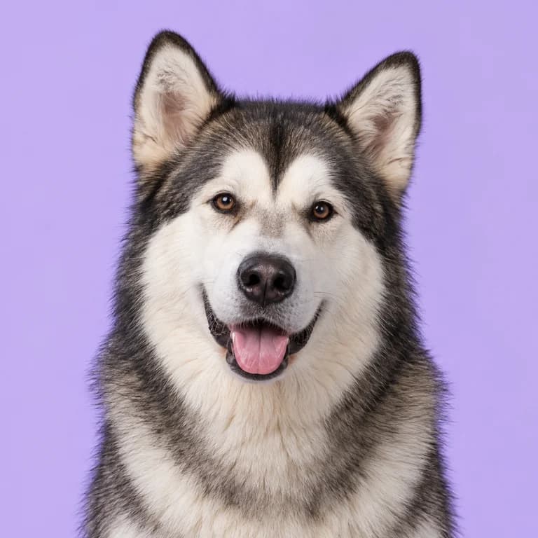 Alaskan Malamute, original AI-generated breed illustration