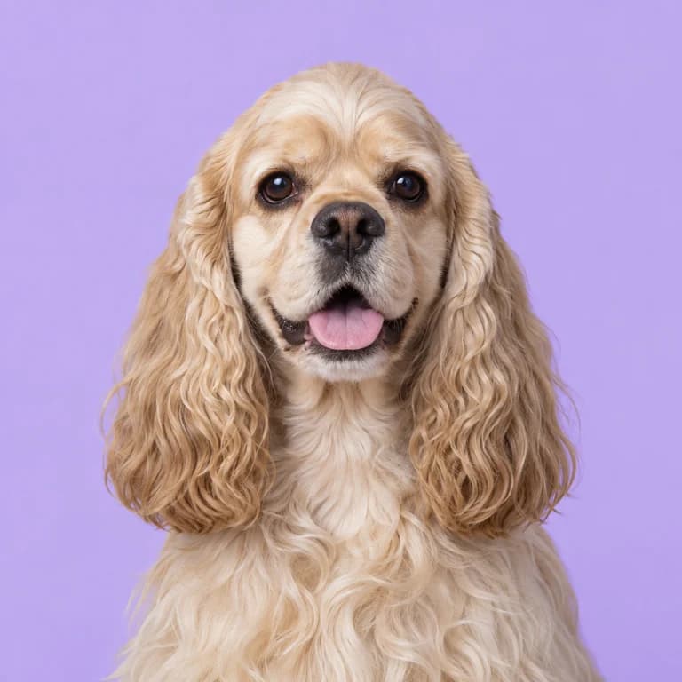 American Cocker Spaniel, original AI-generated breed illustration