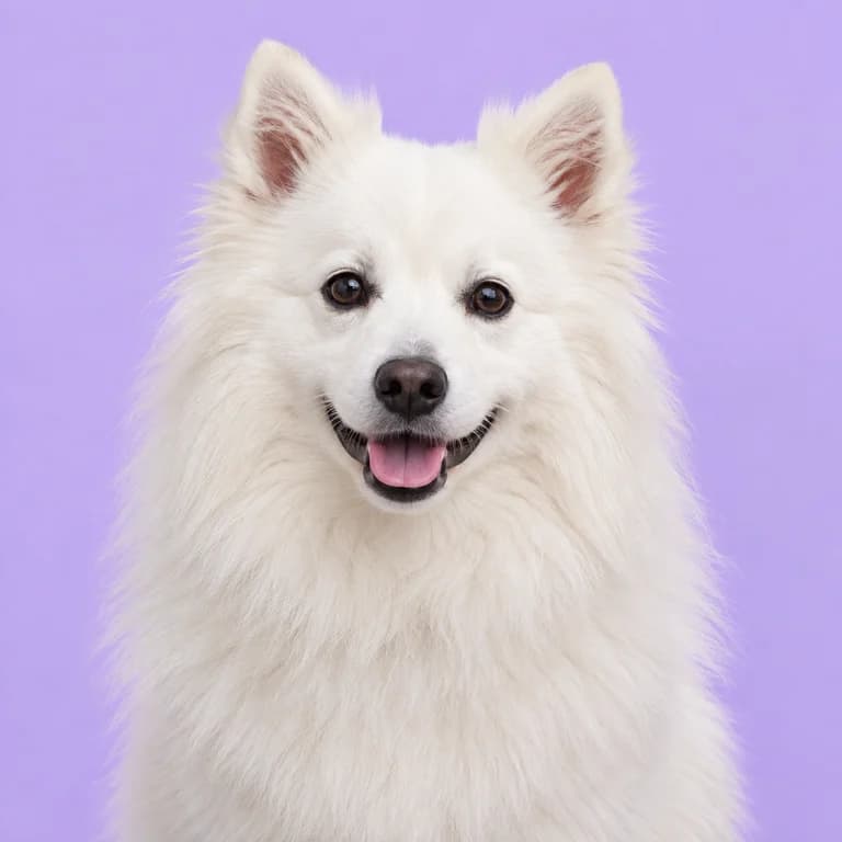 American Eskimo Dog, original AI-generated breed illustration