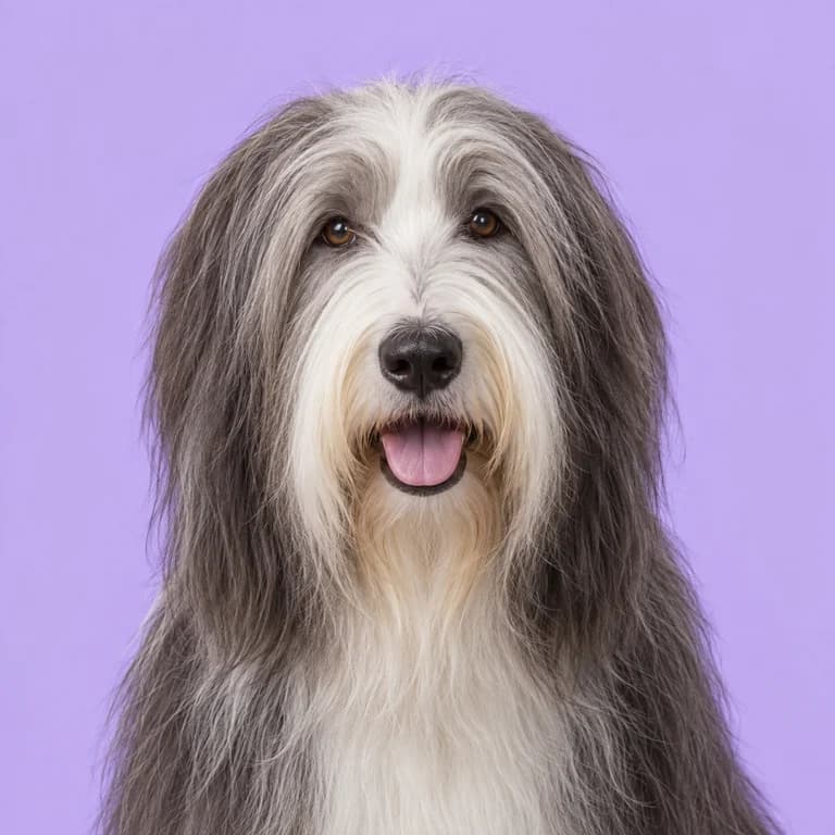 Bearded Collie, original AI-generated breed illustration