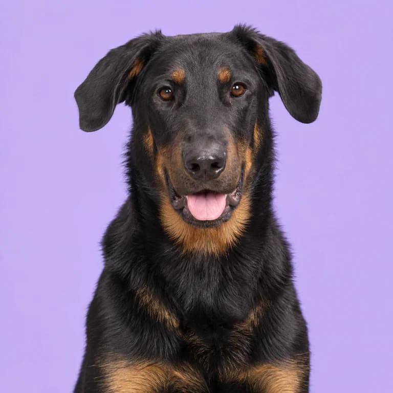 Beauceron, original AI-generated breed illustration
