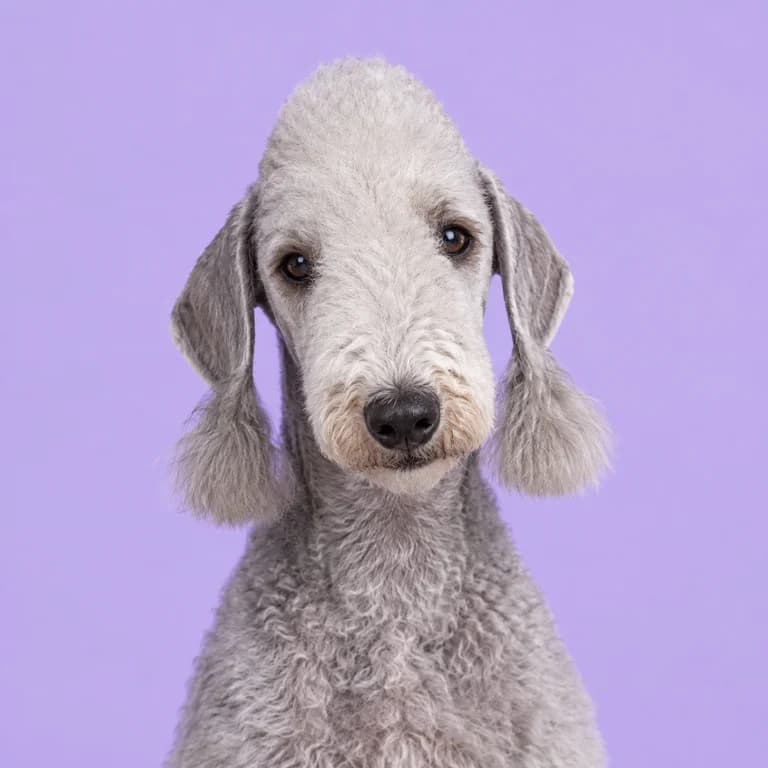Bedlington Terrier, original AI-generated breed illustration