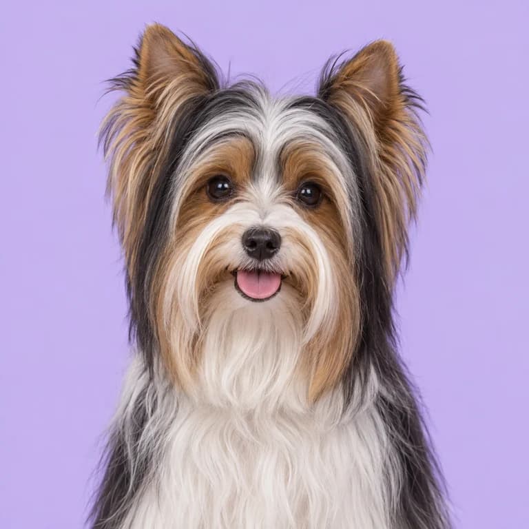Biewer Terrier, original AI-generated breed illustration