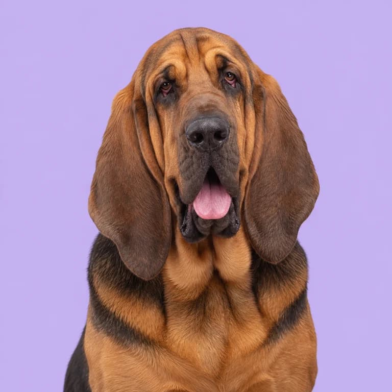 Bloodhound, original AI-generated breed illustration