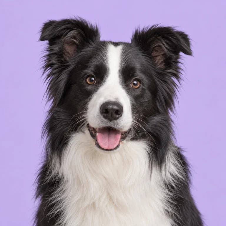 Border Collie, original AI-generated breed illustration