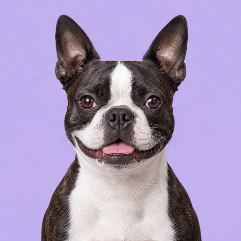 Boston Terrier, original AI-generated breed illustration