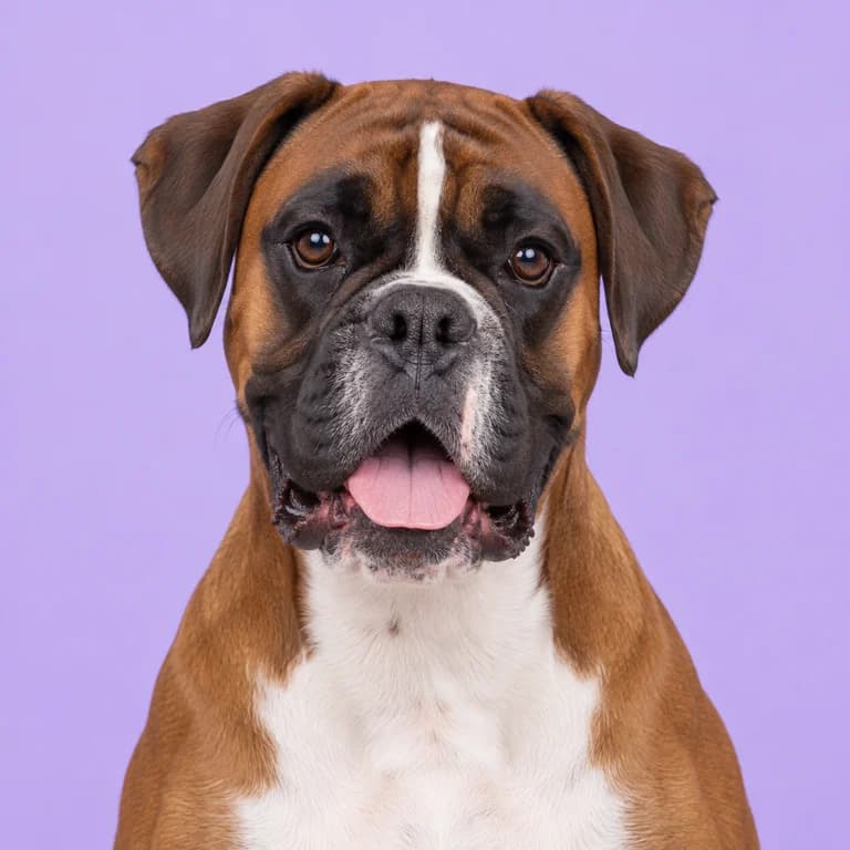 Boxer, original AI-generated breed illustration