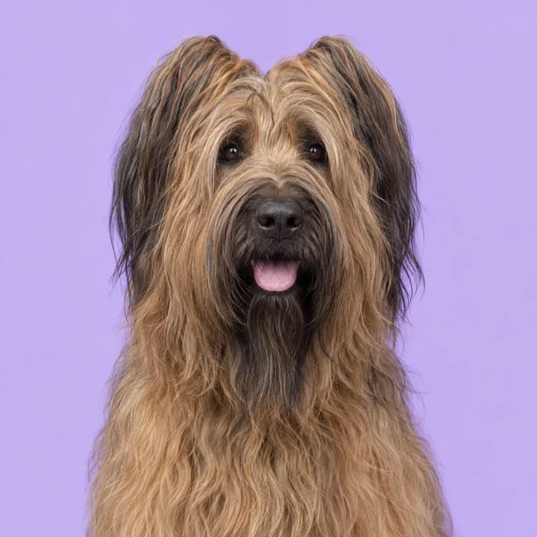Briard, original AI-generated breed illustration