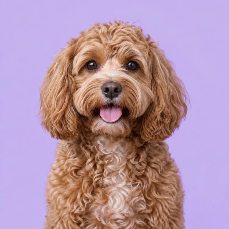 Cavapoo, original AI-generated breed illustration