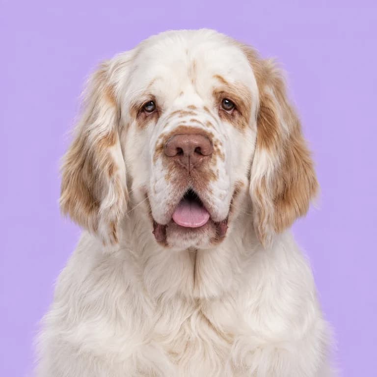 Clumber Spaniel, original AI-generated breed illustration