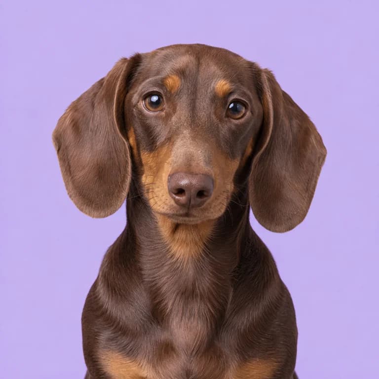 Dachshund, original AI-generated breed illustration