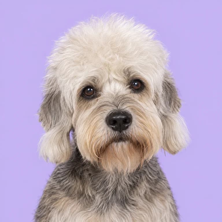 Dandie Dinmont Terrier, original AI-generated breed illustration
