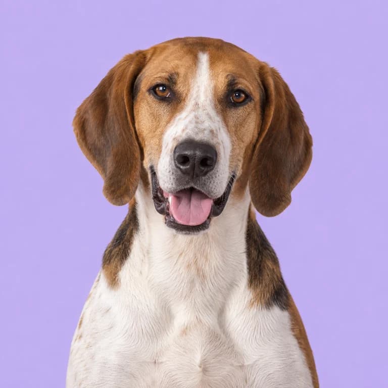 English Foxhound, original AI-generated breed illustration