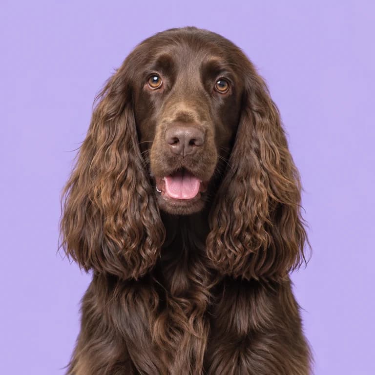 Field Spaniel, original AI-generated breed illustration