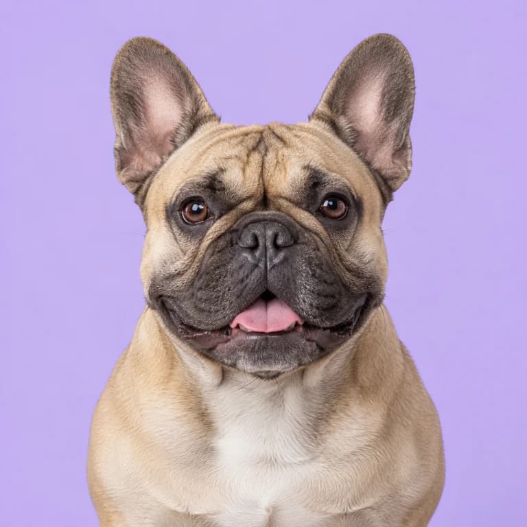 French Bulldog, original AI-generated breed illustration