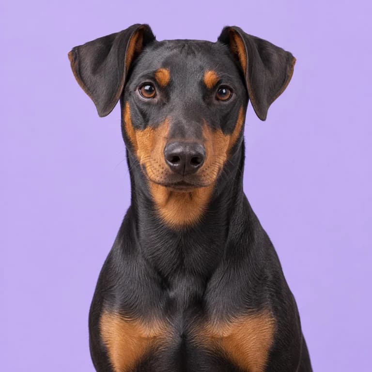 German Pinscher, original AI-generated breed illustration
