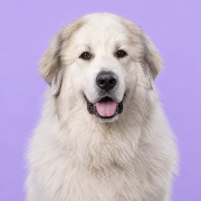 Great Pyrenees, original AI-generated breed illustration