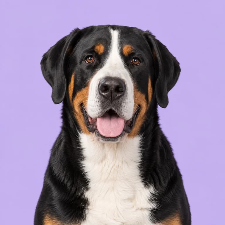 Greater Swiss Mountain Dog, original AI-generated breed illustration