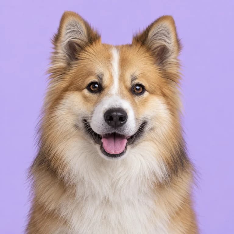 Icelandic Sheepdog, original AI-generated breed illustration