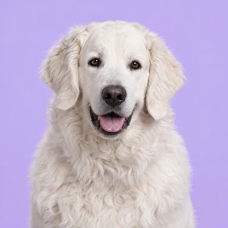 Kuvasz, original AI-generated breed illustration