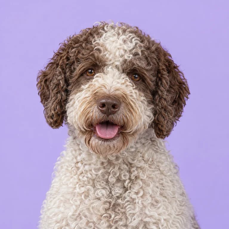 Lagotto Romagnolo, original AI-generated breed illustration