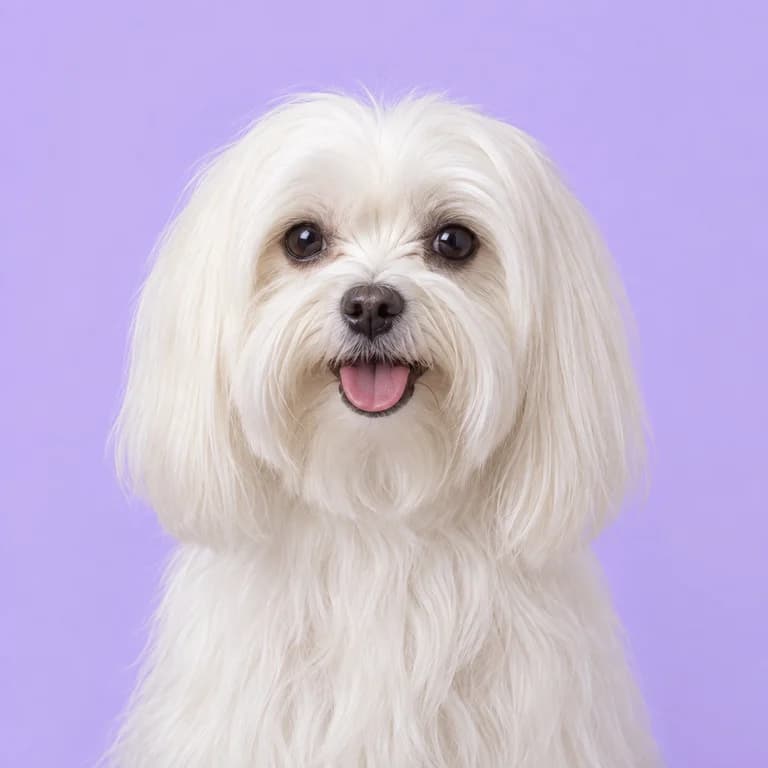 Maltese, original AI-generated breed illustration