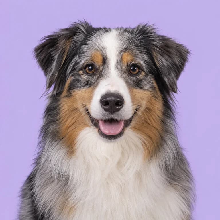 Miniature American Shepherd, original AI-generated breed illustration