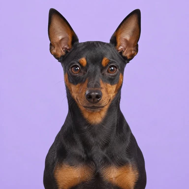 Miniature Pinscher, original AI-generated breed illustration