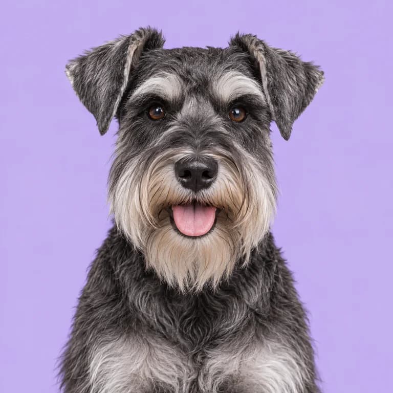 Miniature Schnauzer, original AI-generated breed illustration