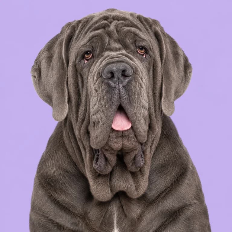 Neapolitan Mastiff, original AI-generated breed illustration