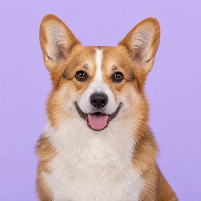 Pembroke Welsh Corgi, original AI-generated breed illustration