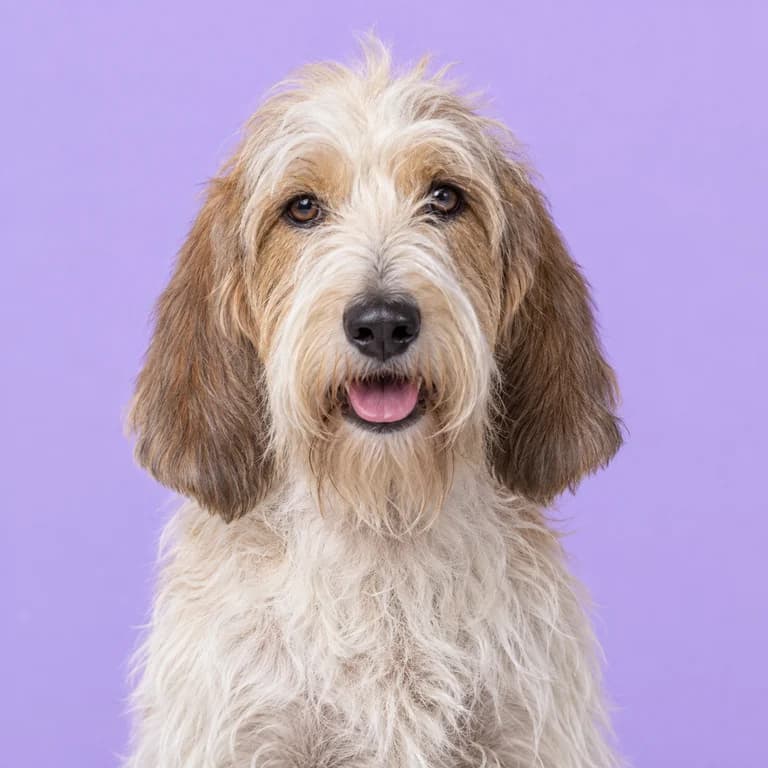 Petit Basset Griffon Vendéen, original AI-generated breed illustration