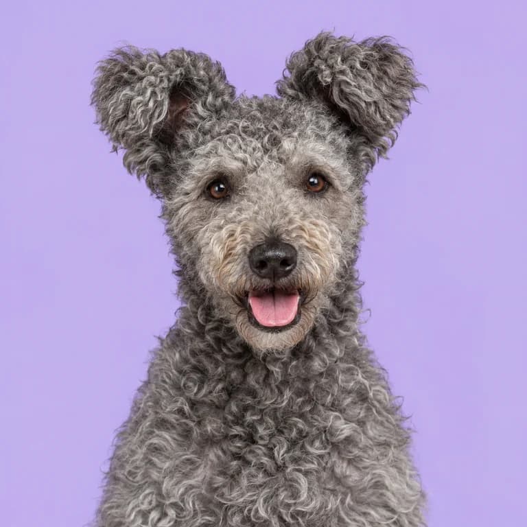 Pumi, original AI-generated breed illustration