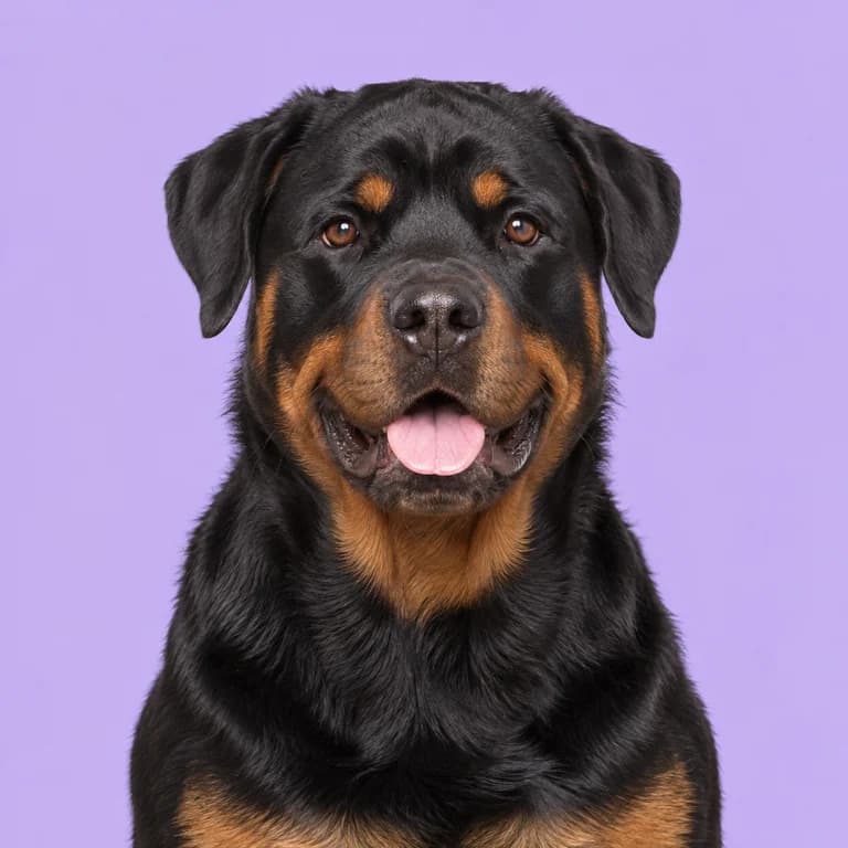 Rottweiler, original AI-generated breed illustration