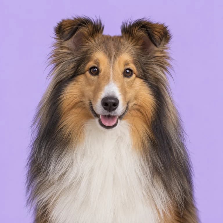Shetland Sheepdog, original AI-generated breed illustration