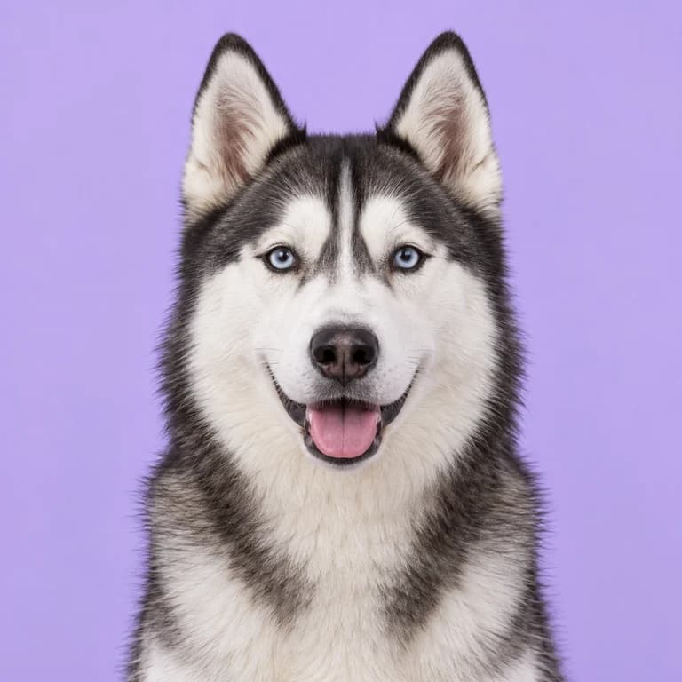 Siberian Husky, original AI-generated breed illustration