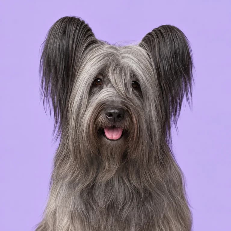 Skye Terrier, original AI-generated breed illustration