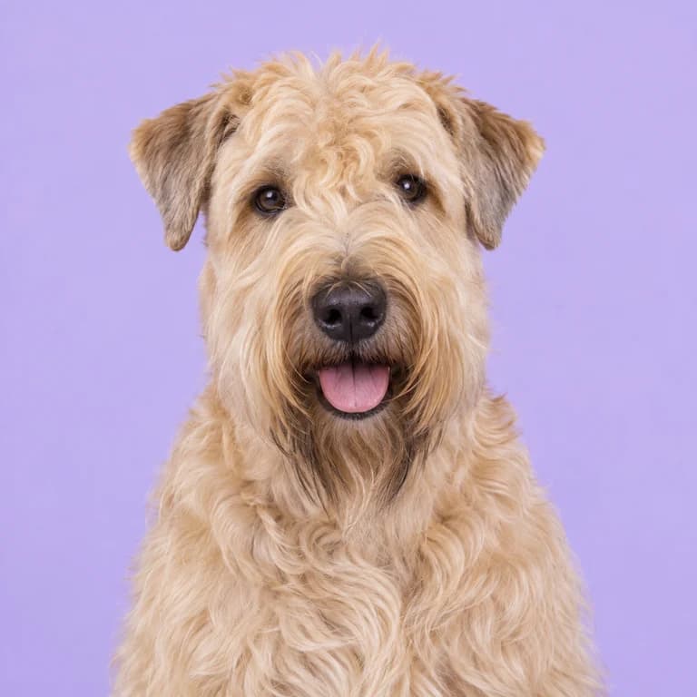 Soft Coated Wheaten Terrier, original AI-generated breed illustration