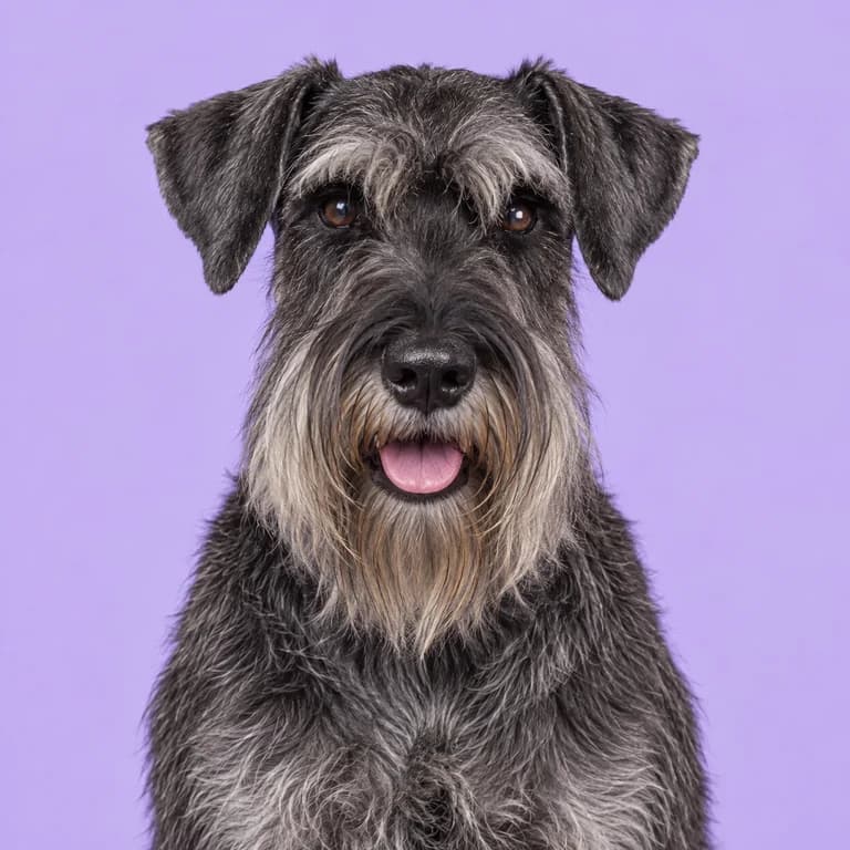 Standard Schnauzer, original AI-generated breed illustration