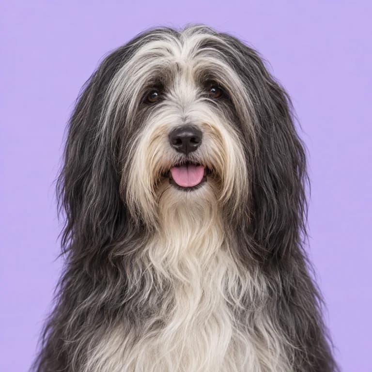 Tibetan Terrier, original AI-generated breed illustration