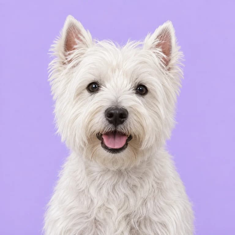 West Highland White Terrier, original AI-generated breed illustration
