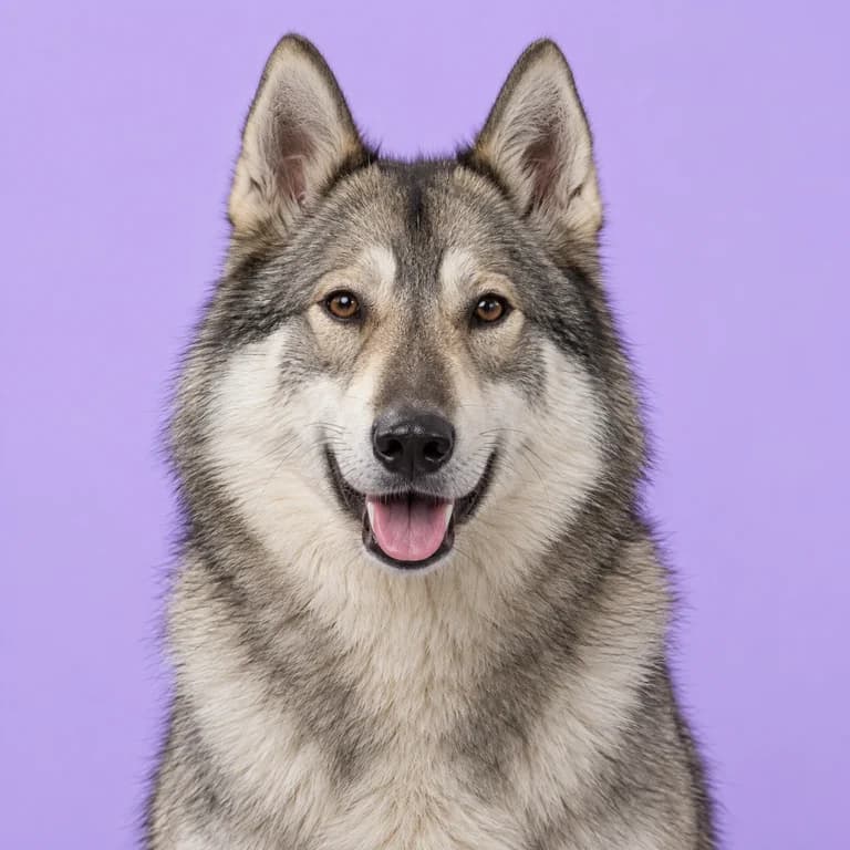 West Siberian Laika, original AI-generated breed illustration