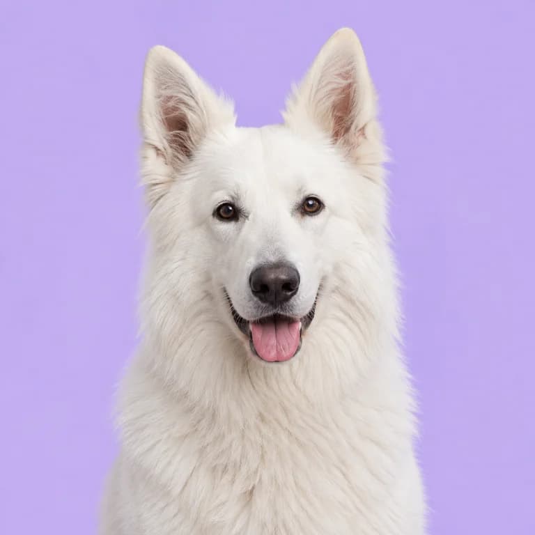 White Swiss Shepherd, original AI-generated breed illustration