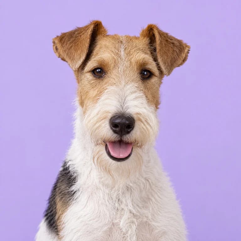 Wire Fox Terrier, original AI-generated breed illustration